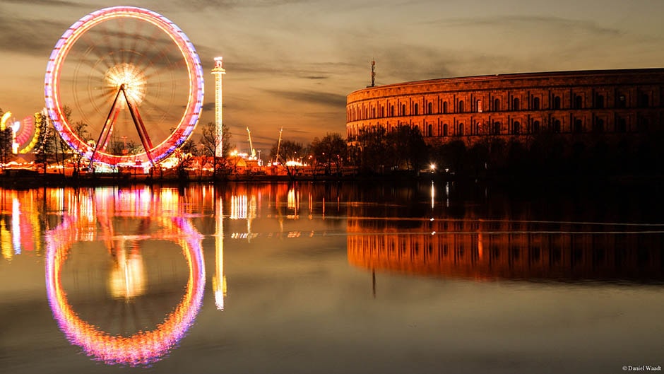 Nürnberg Sonnenuntergang Volksfest